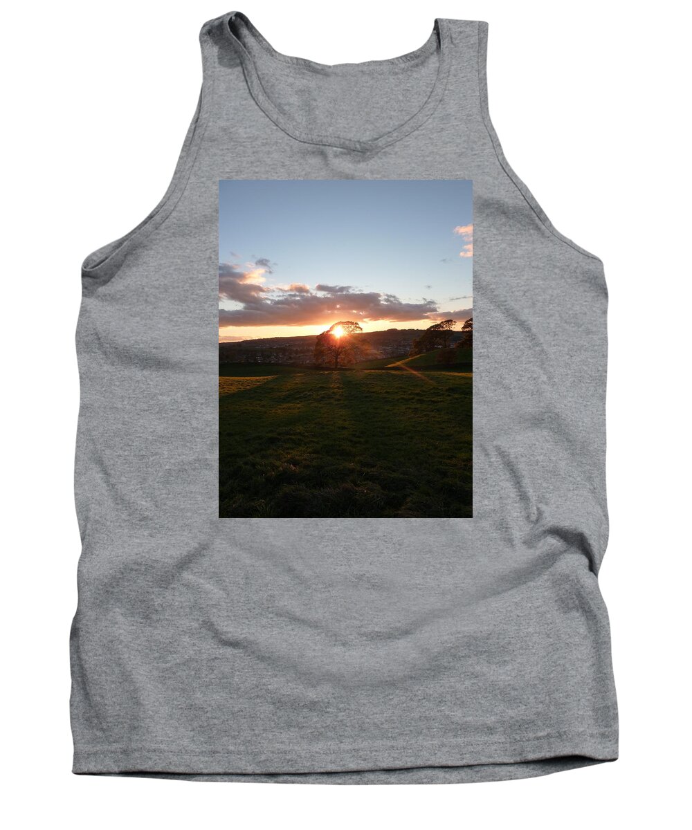 Tree Tank Top featuring the photograph Tree and sun by Lukasz Ryszka