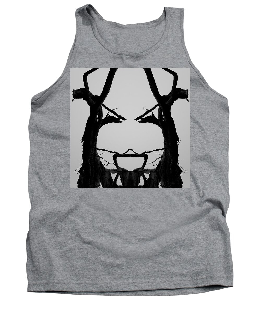 Tree Tank Top featuring the photograph Tree Face I BW SQ by David Gordon