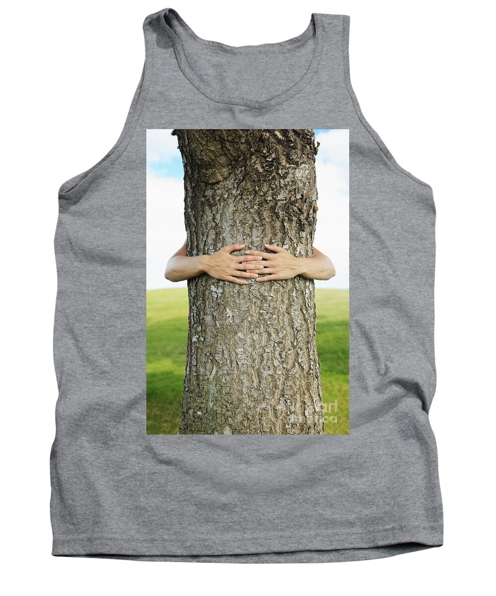 Arm Tank Top featuring the photograph Tree Hugger 1 by Brandon Tabiolo - Printscapes