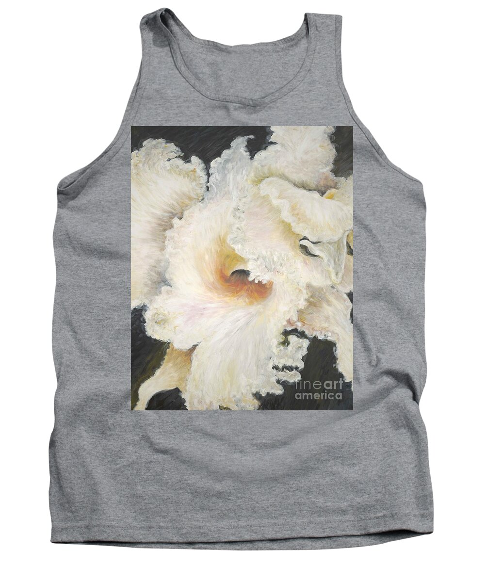 Flower Tank Top featuring the painting Tropical Flowers by Nadine Rippelmeyer