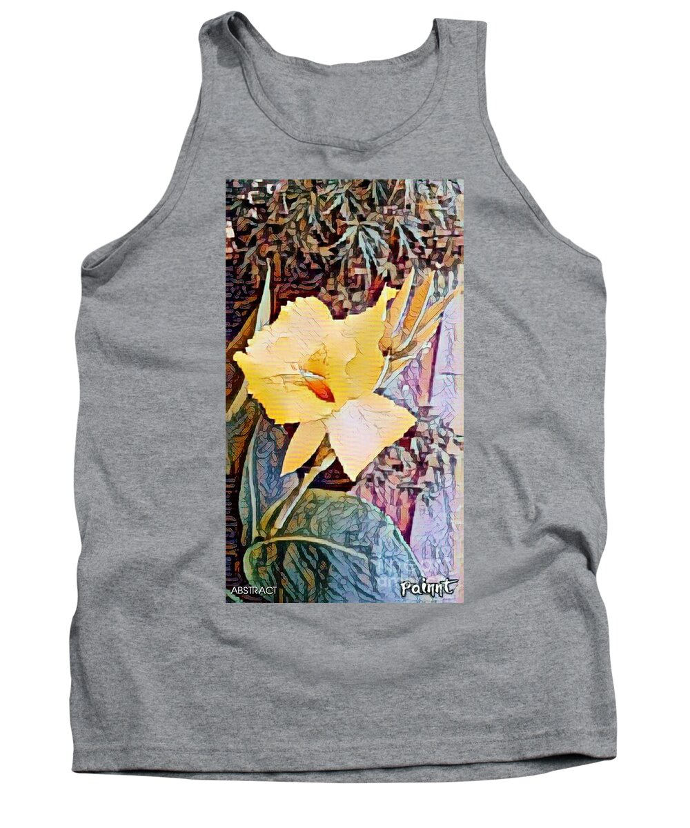 Mixedmedia Tank Top featuring the mixed media Tropical lilly by Steven Wills