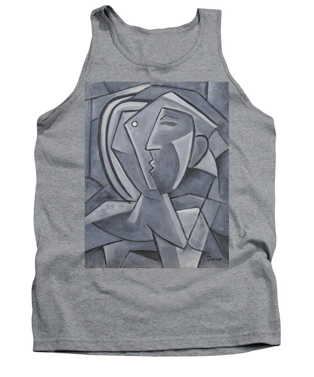 Cubism Tank Top featuring the painting Tu y Yo by Trish Toro