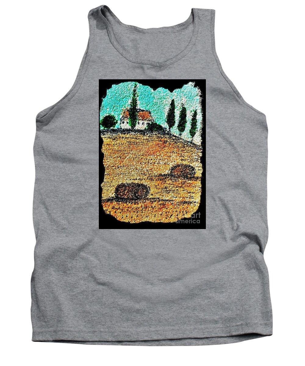 Tuscany Tank Top featuring the painting Tuscany by Jasna Gopic