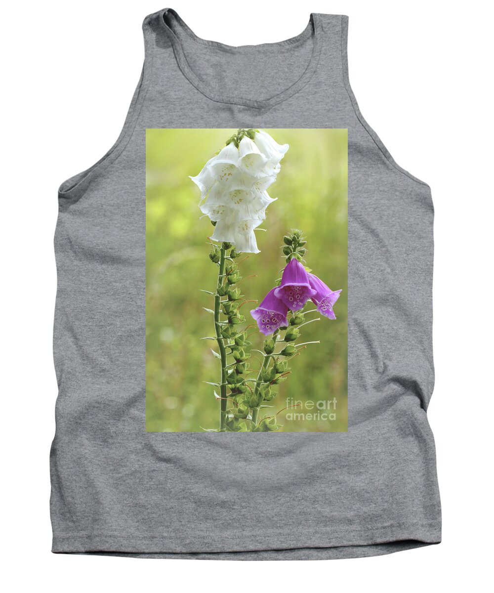 Digitalis Tank Top featuring the photograph Twin Foxgloves by Baggieoldboy