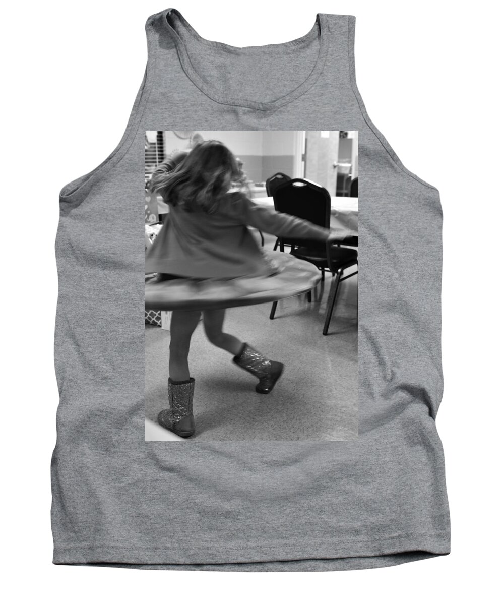 Girl Twirling Tank Top featuring the photograph Twirling Girl by Mary Hahn Ward