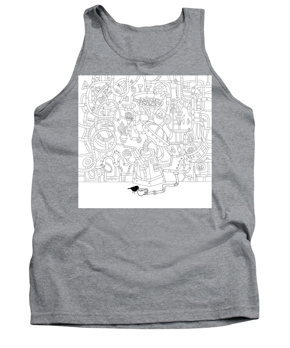 Graphic Art Tank Top featuring the digital art Two worlds by Smokini Graphics