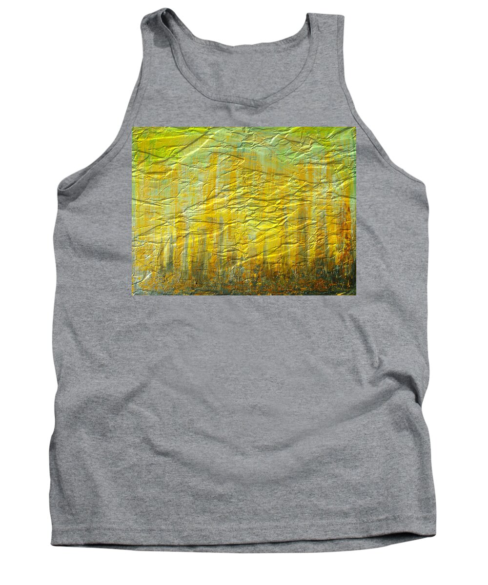 Acryl Painting Artwork Tank Top featuring the painting W8 - good morning city by KUNST MIT HERZ Art with heart