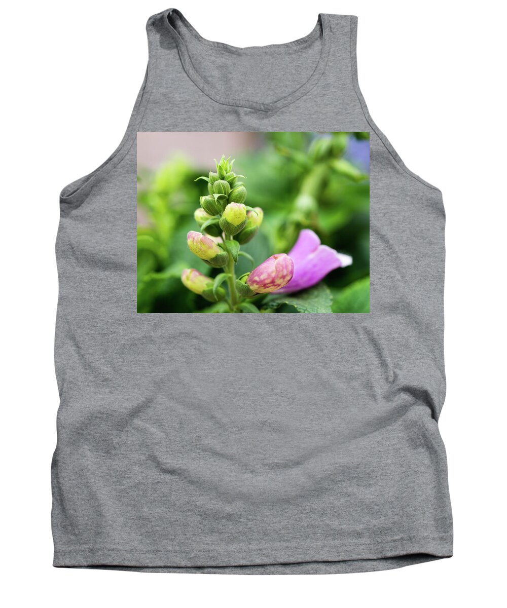 May Tank Top featuring the photograph Un-opened Foxglove Bloom by Judy Wright Lott