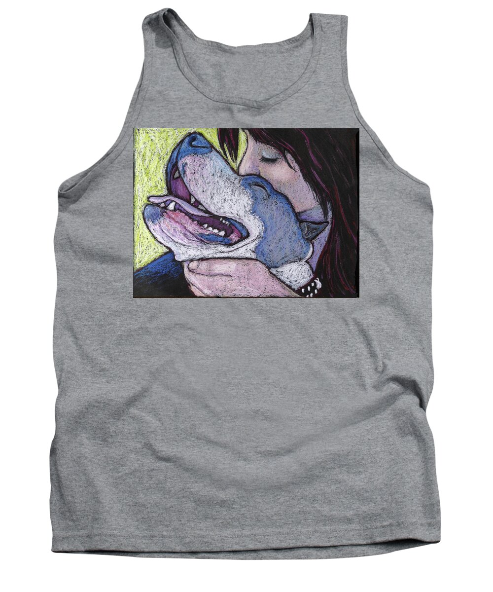 Pitbull Tank Top featuring the painting Unconditional by Ande Hall