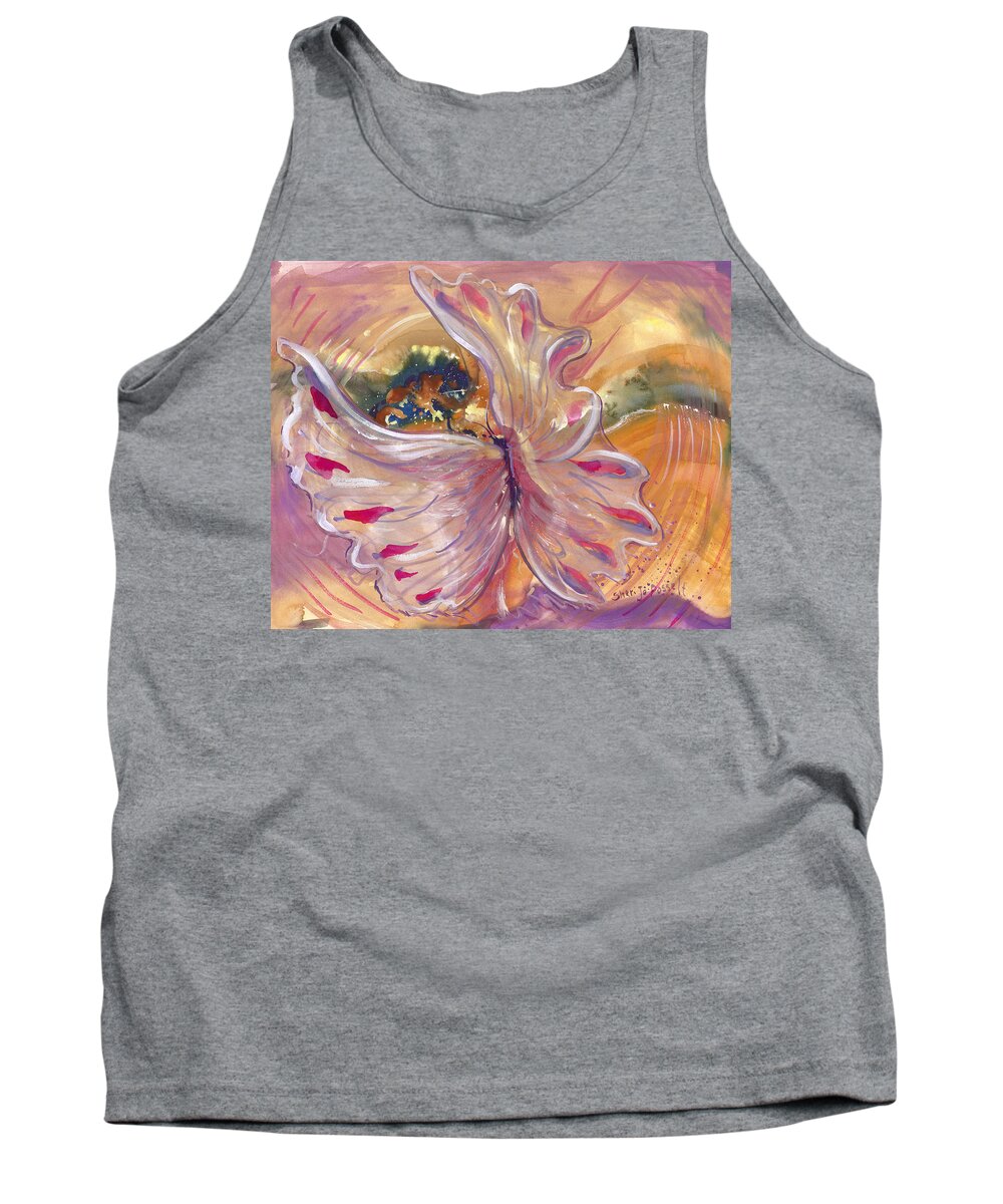 Universal Cacoon Tank Top featuring the painting Universal Cacoon by Sheri Jo Posselt