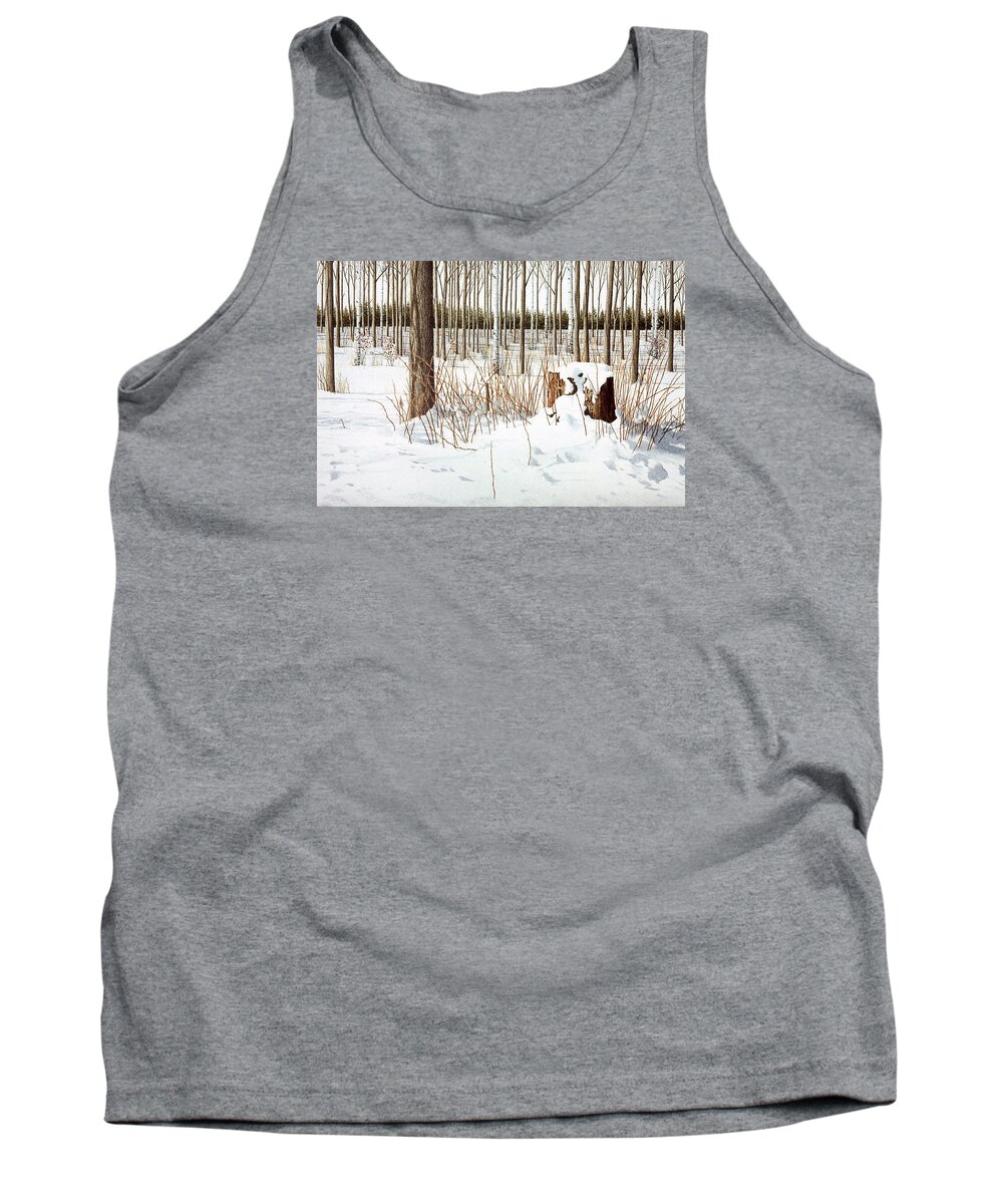 Winter Tank Top featuring the painting Untitled #7 by Conrad Mieschke