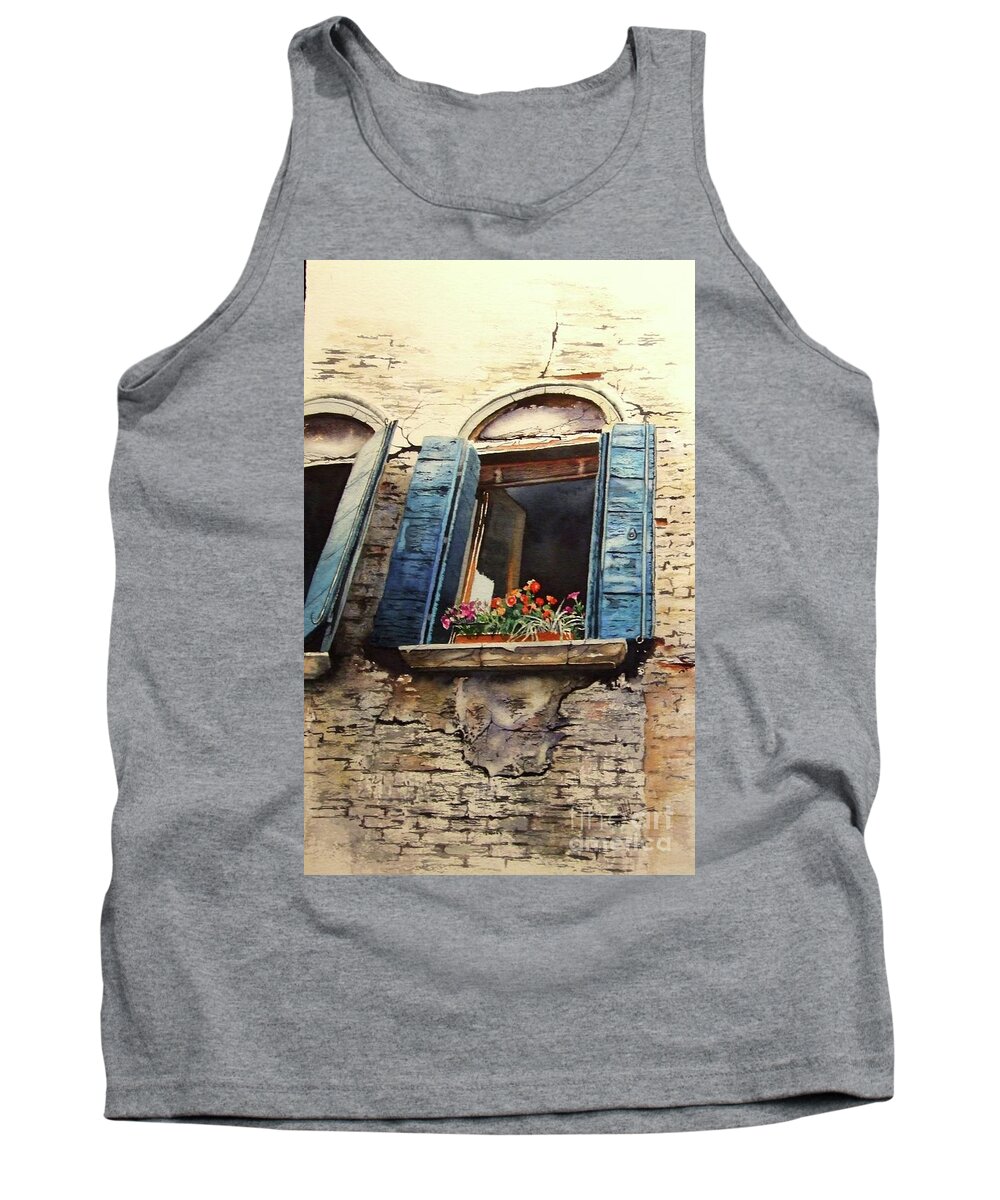  Tank Top featuring the painting Venecia by Greg and Linda Halom