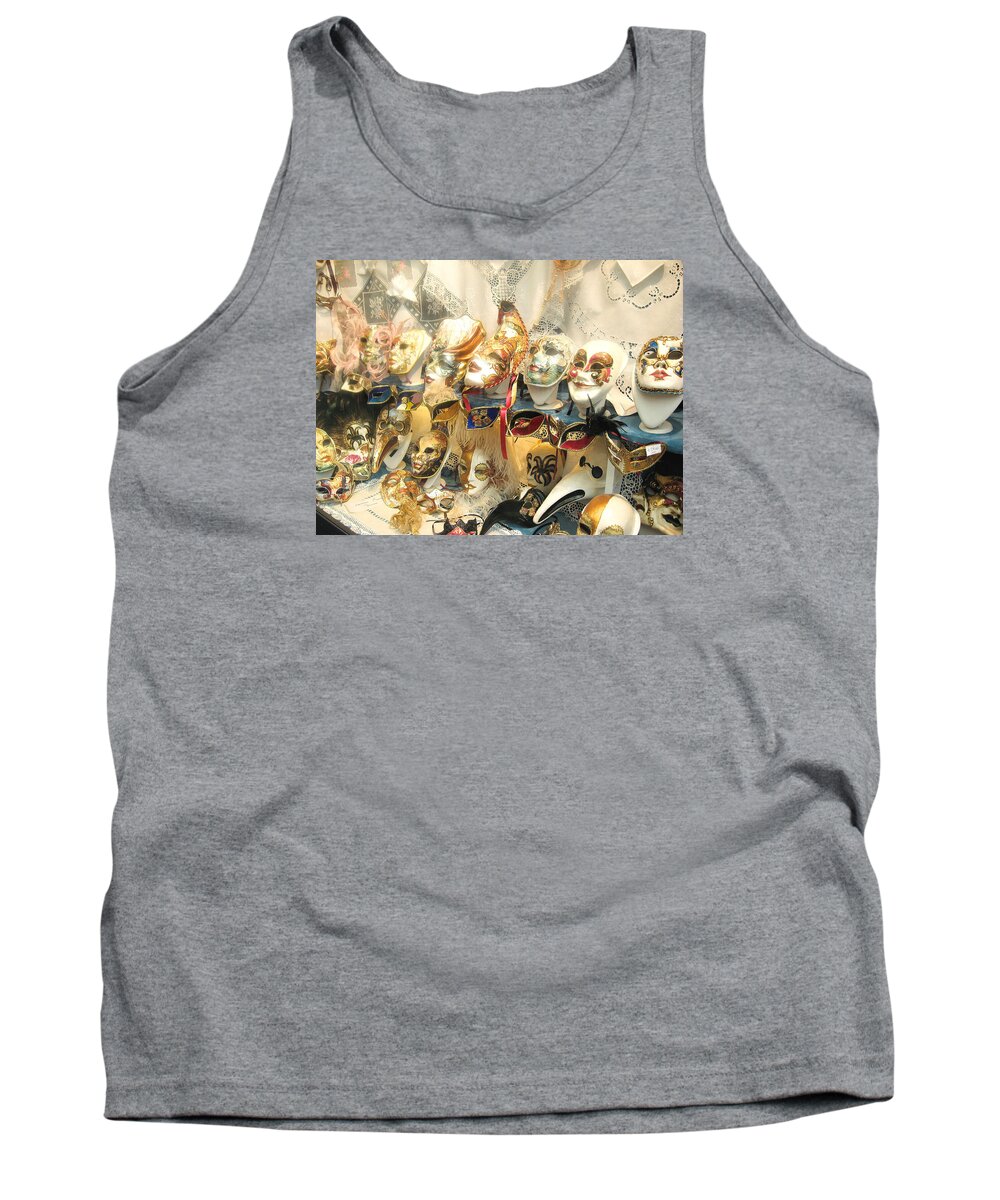 Venice Masks Italy Tank Top featuring the painting Venice Masks by Lisa Boyd