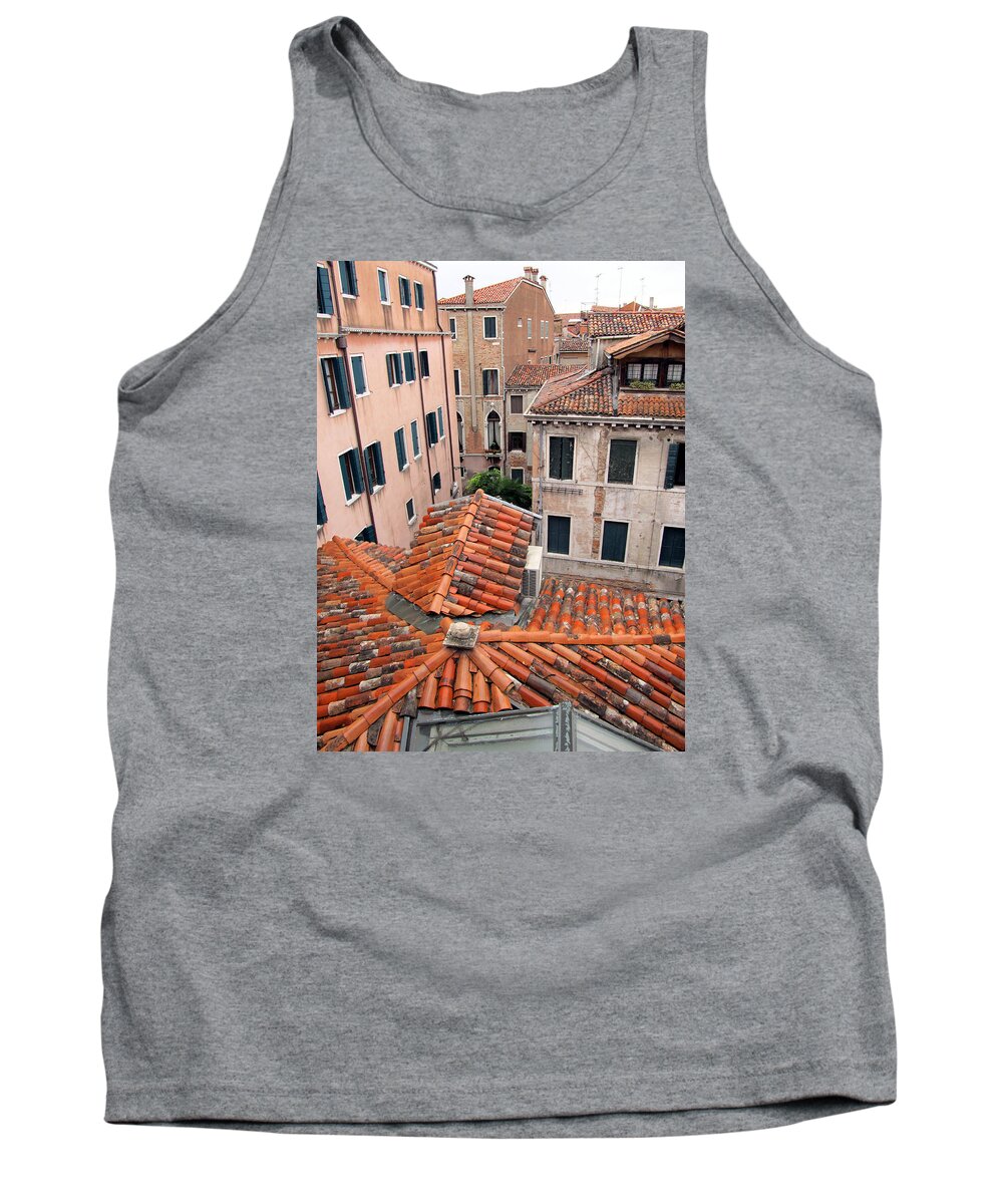Venice Tank Top featuring the painting Venice Roof Tiles by Lisa Boyd