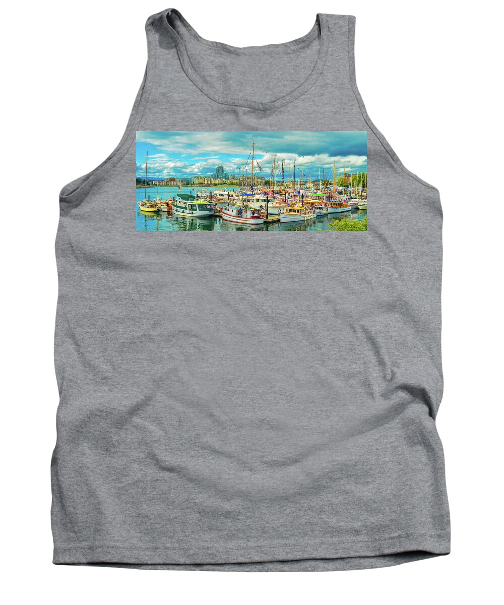 Seascape Tank Top featuring the photograph Victoria Harbor 2 by Jason Brooks