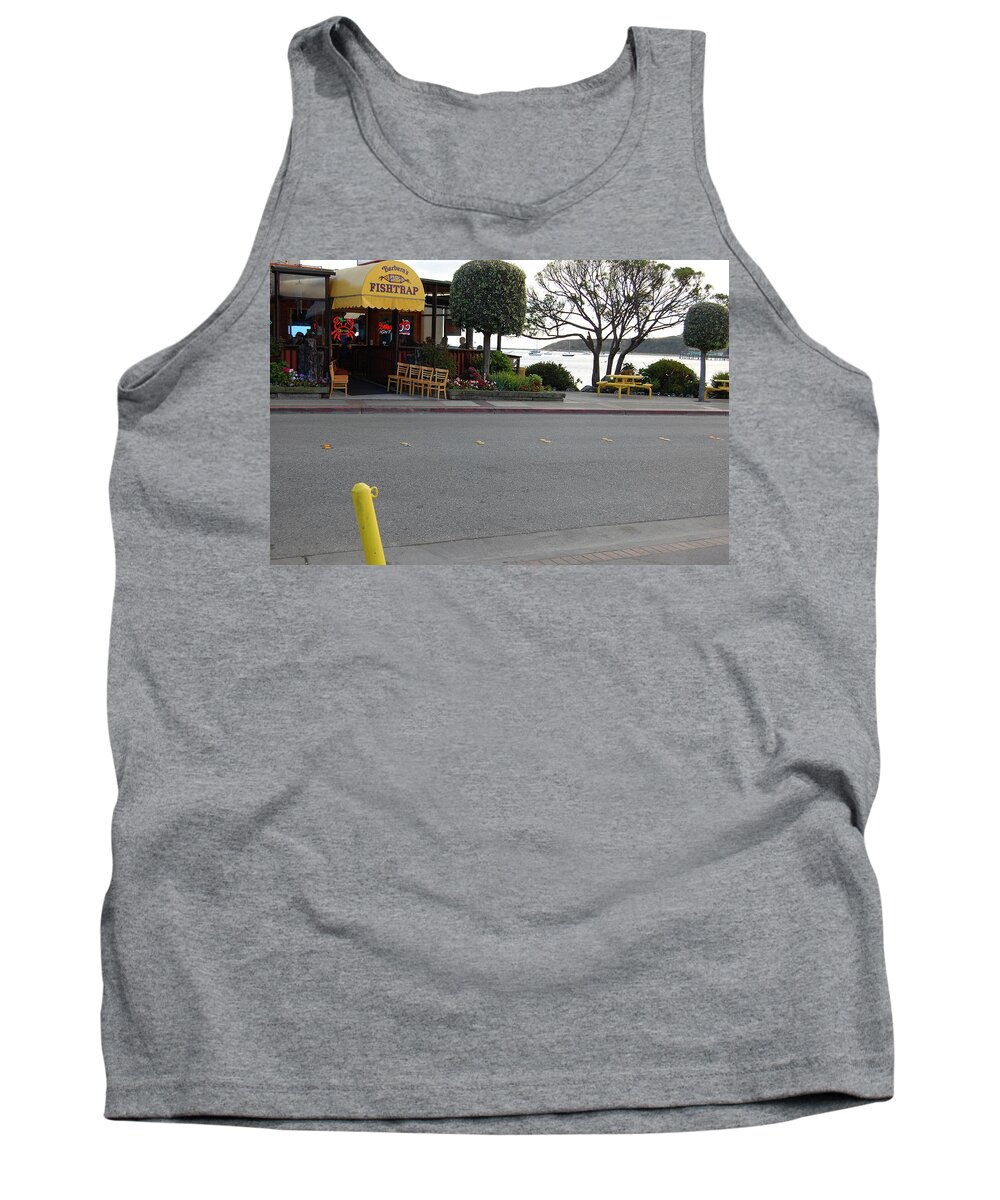 Pillar Point Harbor Tank Top featuring the photograph View from Barbara's Fishtrap by Carolyn Donnell