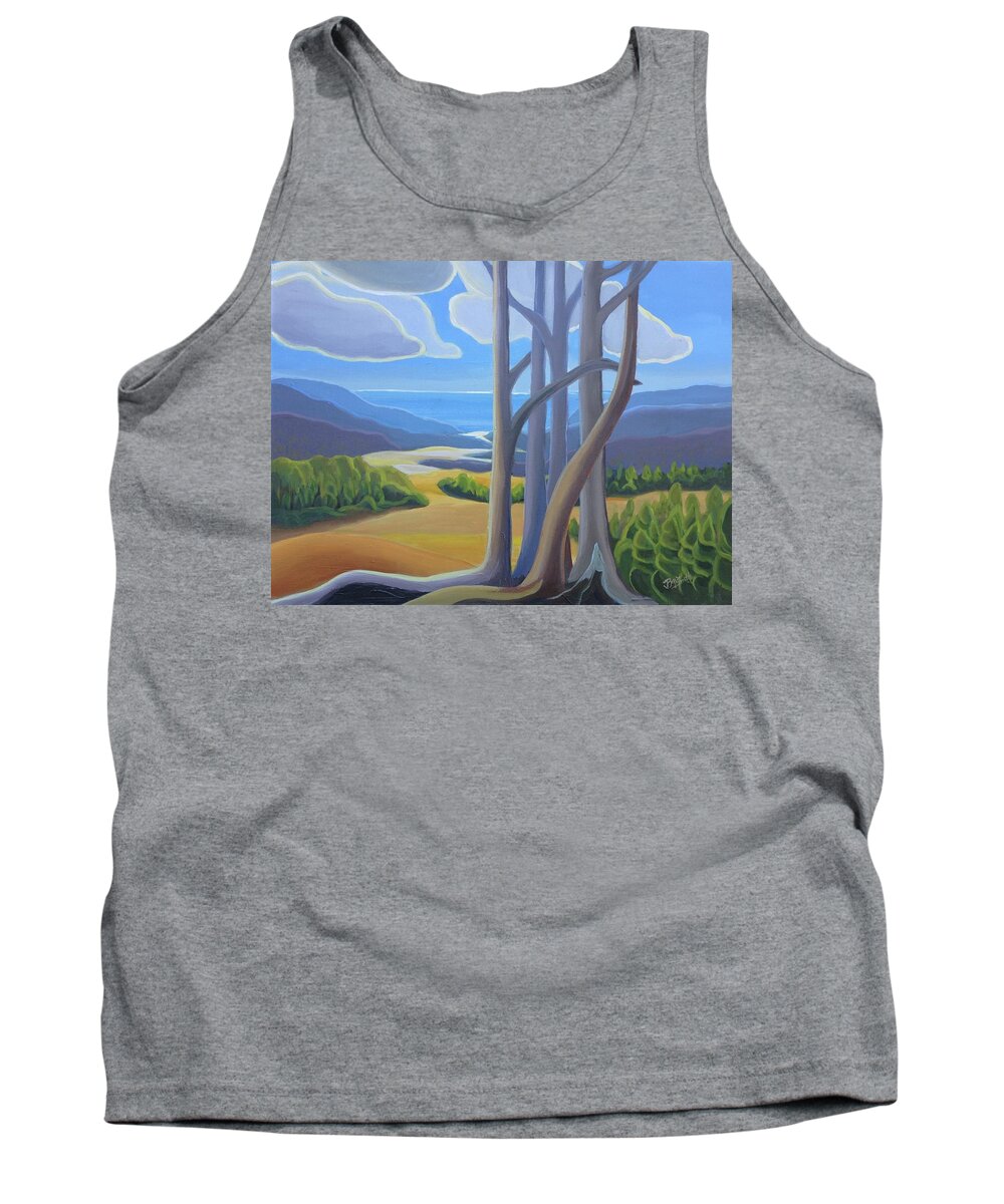 Group Of Seven Tank Top featuring the painting View of the Lake by Barbel Smith