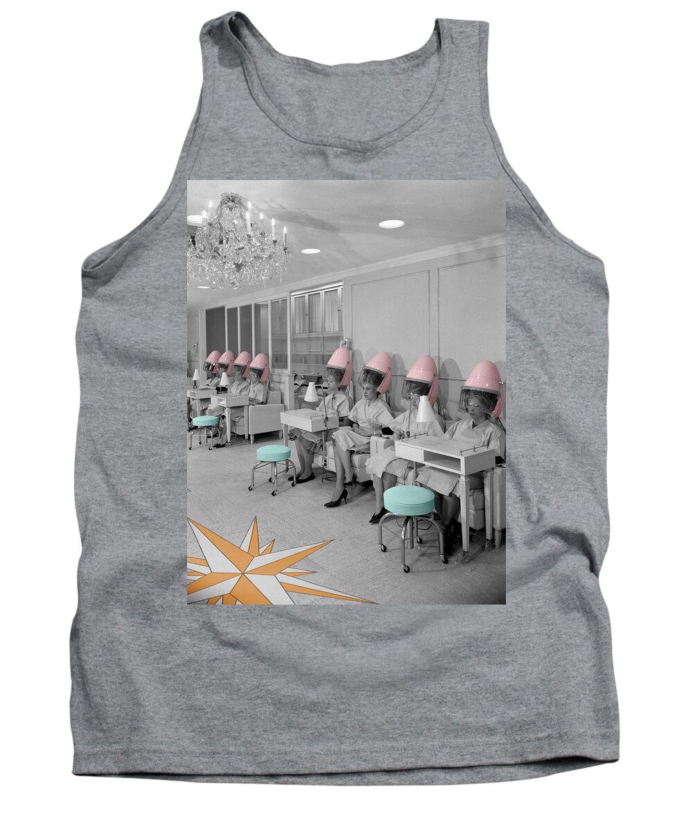 Hair Salon Tank Top featuring the photograph Vintage Hair Salon by Andrew Fare