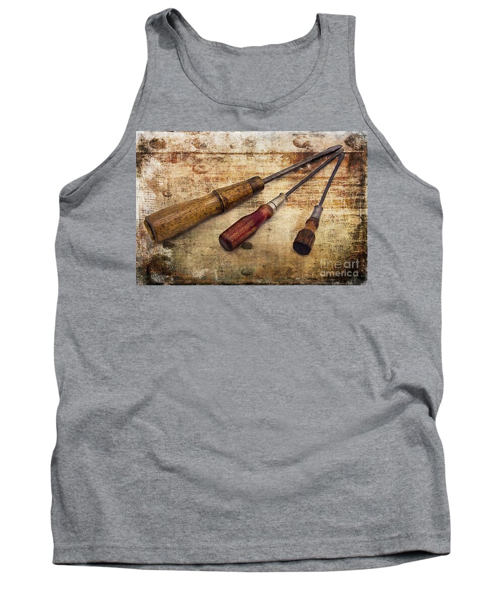 Cindi Ressler Tank Top featuring the photograph Vintage Screwdrivers by Cindi Ressler