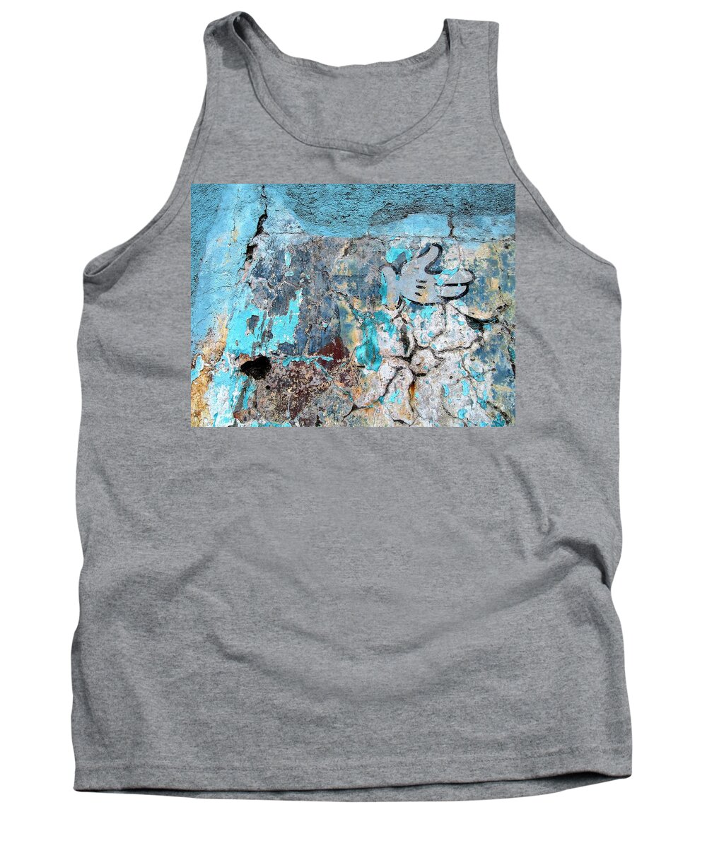 Texture Tank Top featuring the photograph Wall Abstract 211 by Maria Huntley