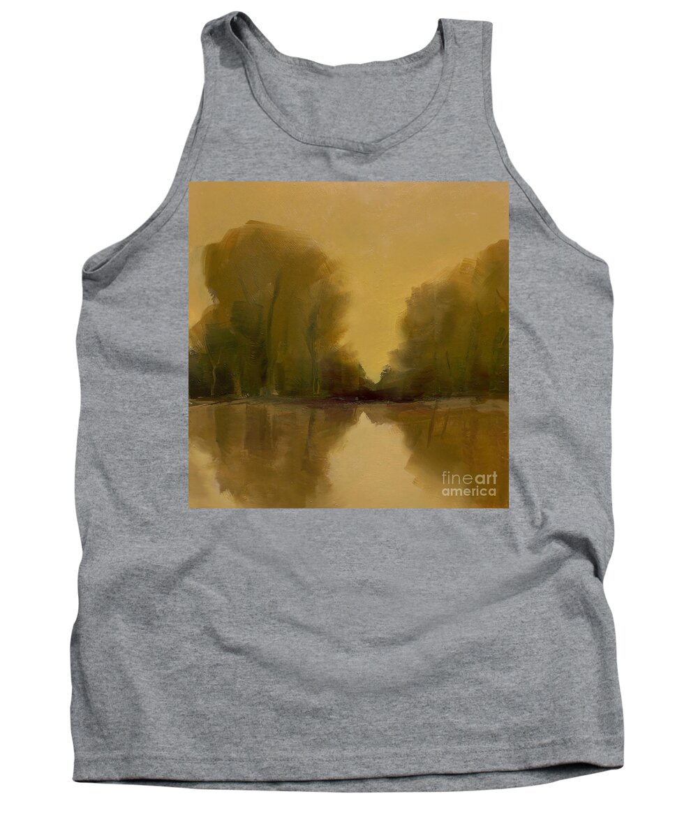 Landscape Tank Top featuring the painting Warm Morning by Michelle Abrams