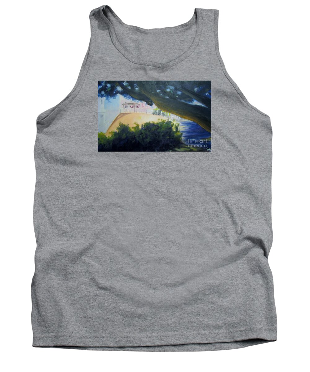 Warmth Tank Top featuring the photograph Warm Shadows On The Plaza by Patricia Kanzler
