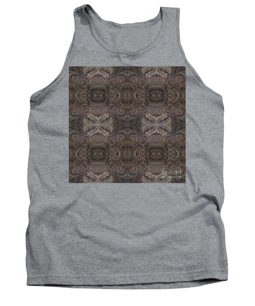Pattern Tank Top featuring the mixed media Water Pattern by Mastiff Studios