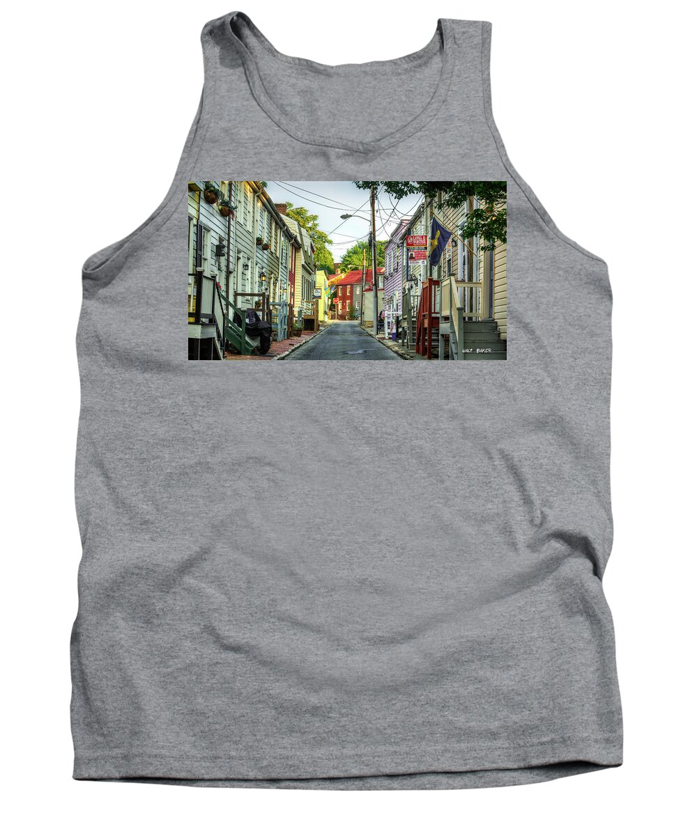 Annapolis Tank Top featuring the photograph Way Downtown by Walt Baker