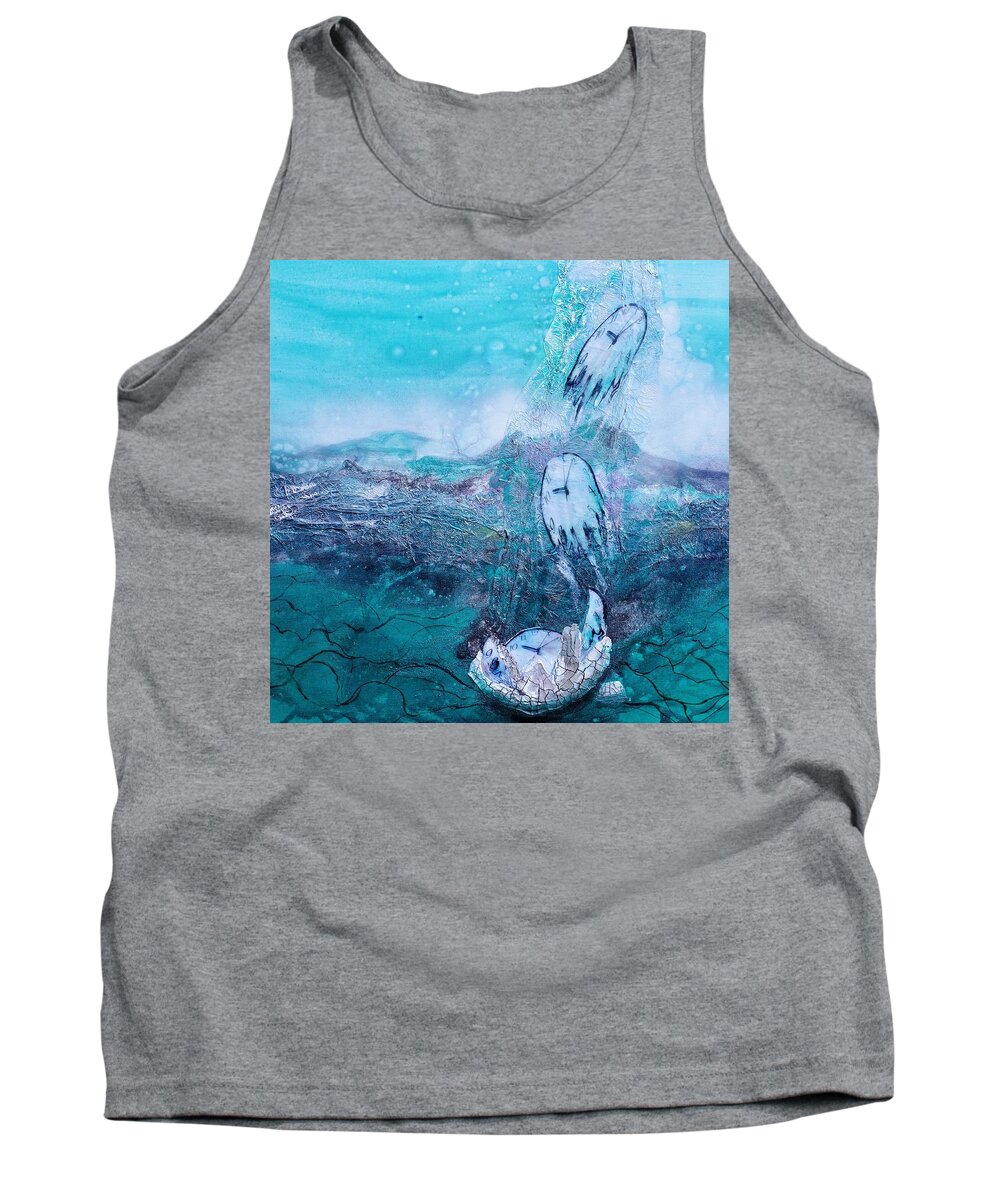 Watches Tank Top featuring the painting We have watches but no time by Sabina Von Arx