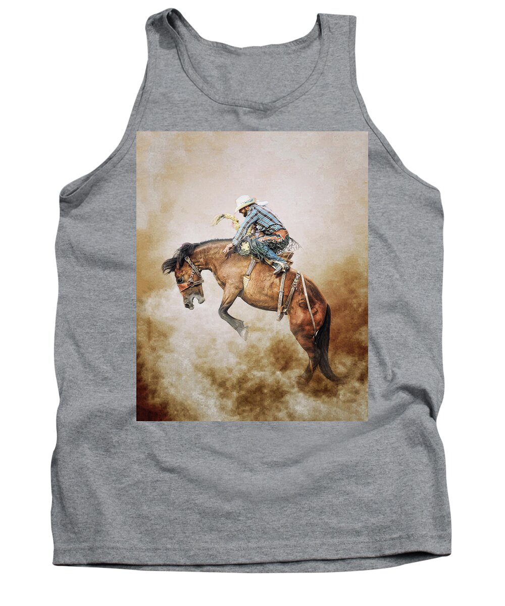 Cowboy Tank Top featuring the photograph Welcome to the Wild Wild West by Ron McGinnis