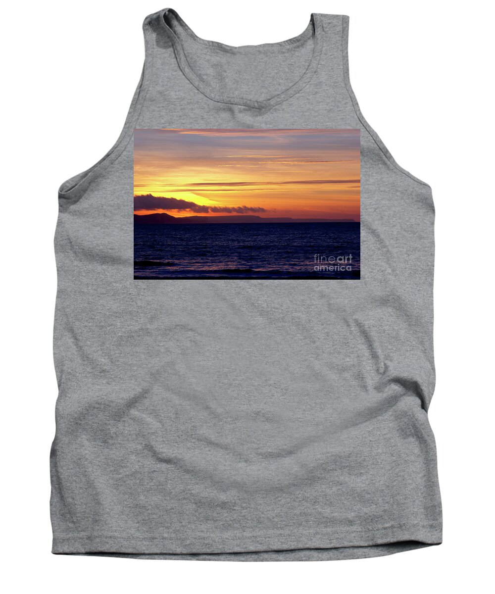 Sunrise Tank Top featuring the photograph Weymouth to Purbeck by Baggieoldboy
