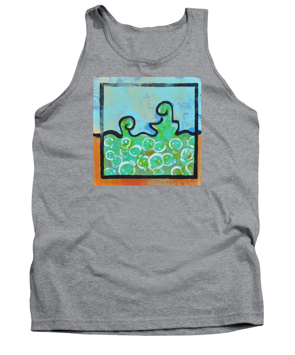 Refugees Tank Top featuring the painting What lies beneath? by Eduard Meinema