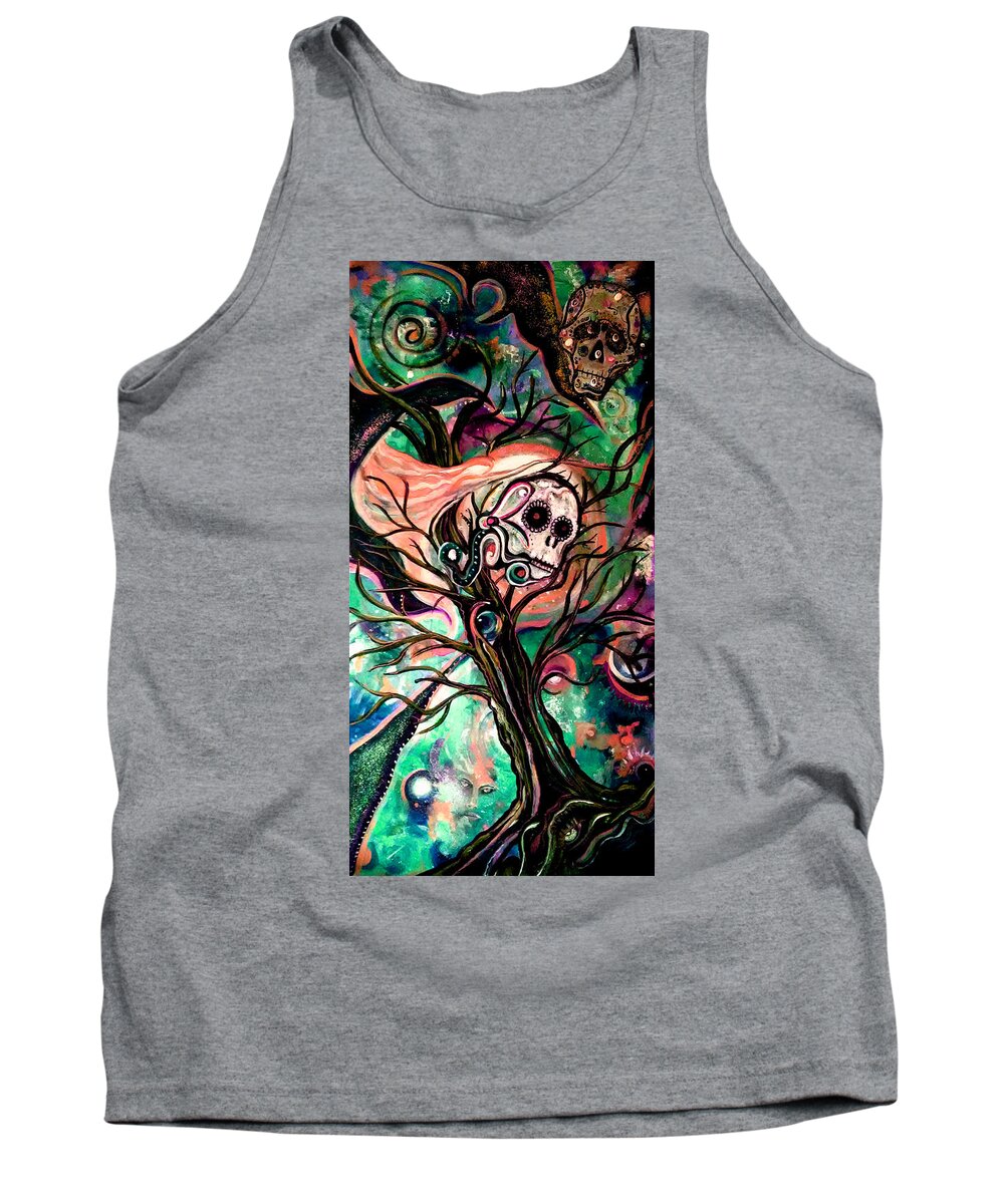 Skulls Tank Top featuring the painting What The Hell by Tracy McDurmon