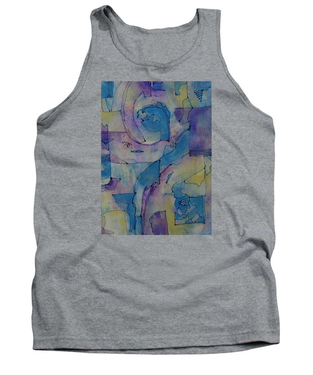 Abstract Tank Top featuring the painting Whisper by Louise Adams