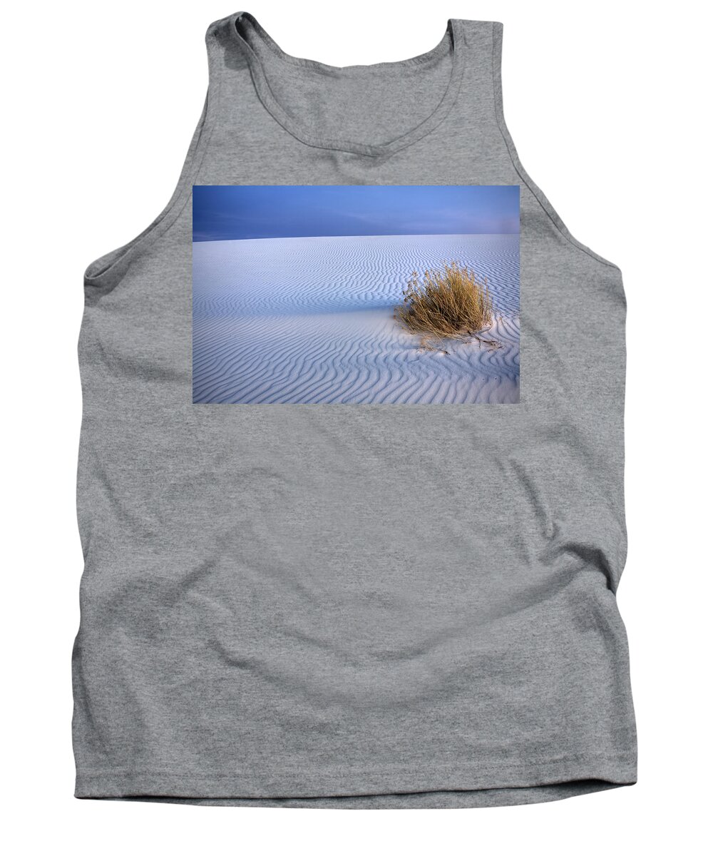 Desert Tank Top featuring the photograph White Sands Scrub by Peter Tellone