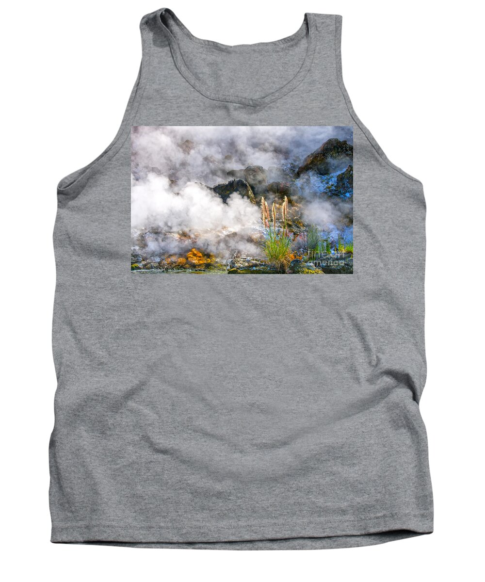 Cliffs Tank Top featuring the photograph Wild living earth in New Zealand by Patricia Hofmeester