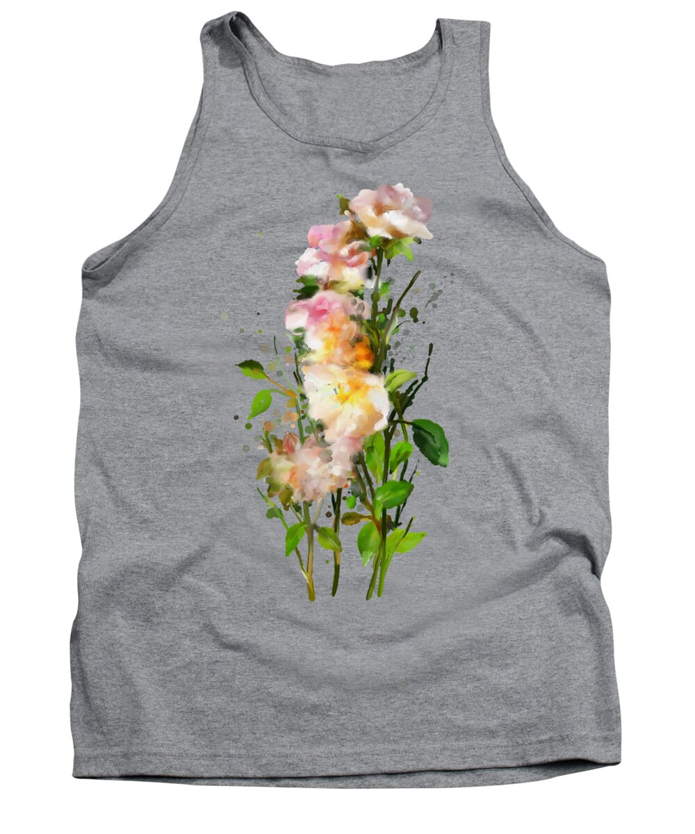 Wild Roses Tank Top featuring the painting Wild Roses by Ivana Westin