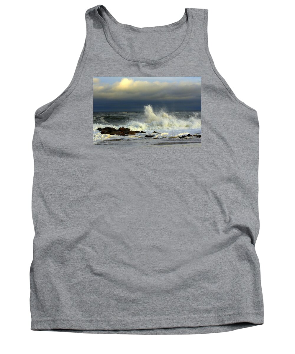 Waves Tank Top featuring the photograph Wild Waves by Suzanne DeGeorge