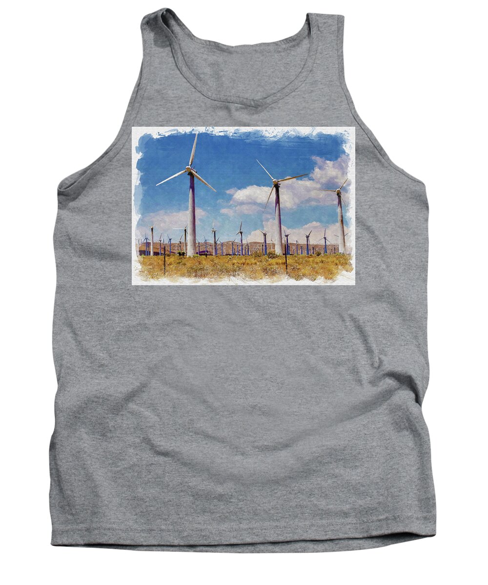 Wind Tank Top featuring the photograph Wind Power by Ricky Barnard