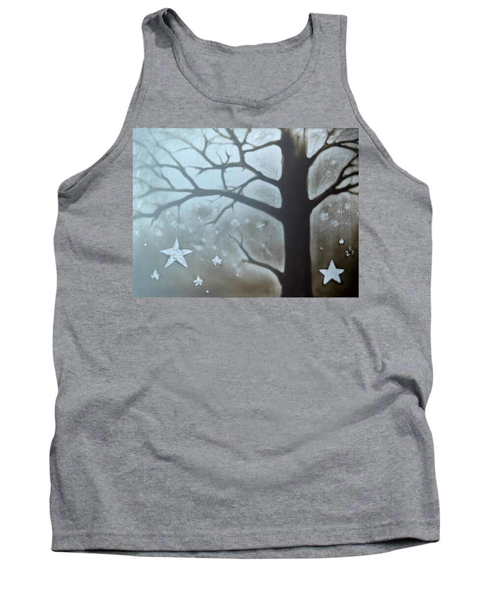 Tree Tank Top featuring the painting Winter Fairytale by Elena Vedernikova