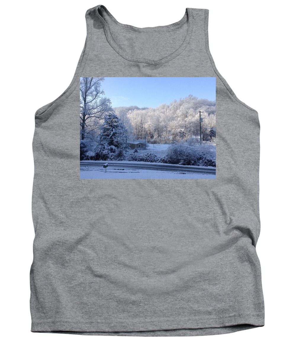 Winter Tank Top featuring the photograph Winter freeze by Monica Agee