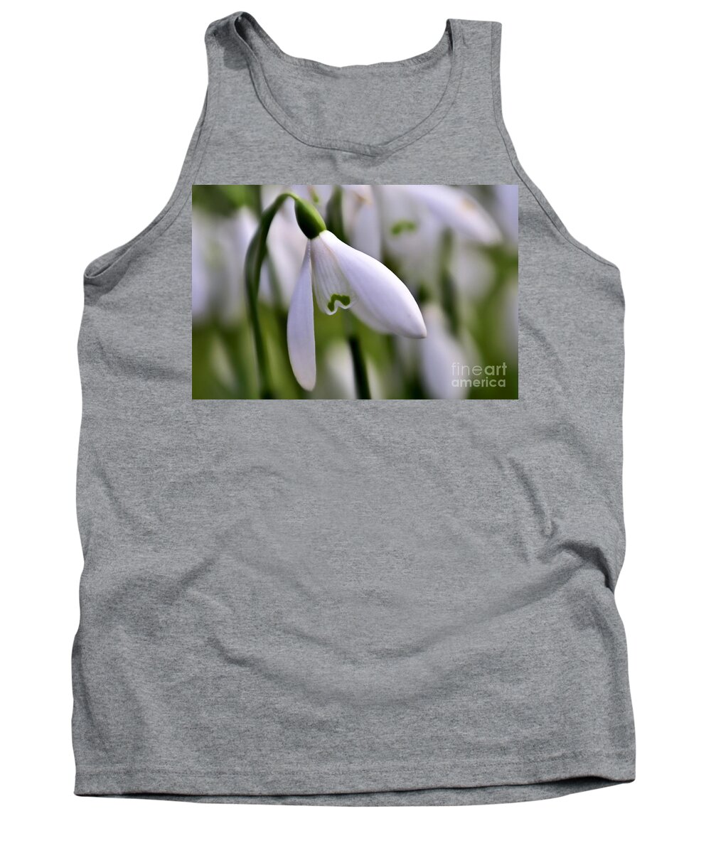 Snowdrop Tank Top featuring the photograph Winter Snowdrop by Martyn Arnold