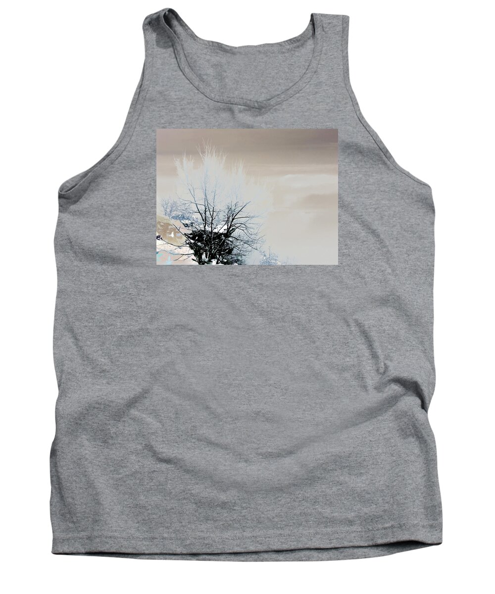 Tree Tank Top featuring the photograph Winter Tree on Mountain Bluff by Frank Bright