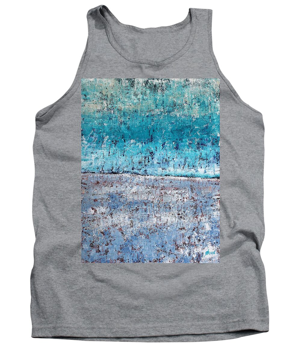 Winter Tank Top featuring the painting Wintry Mesa by Sol Luckman