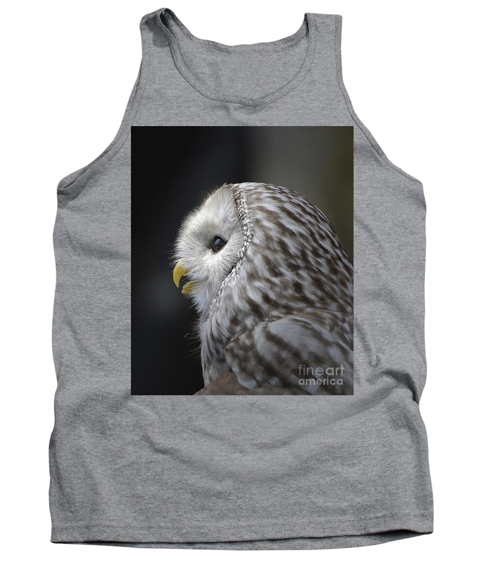 Owl Tank Top featuring the photograph Wise Old Owl by Kathy Baccari