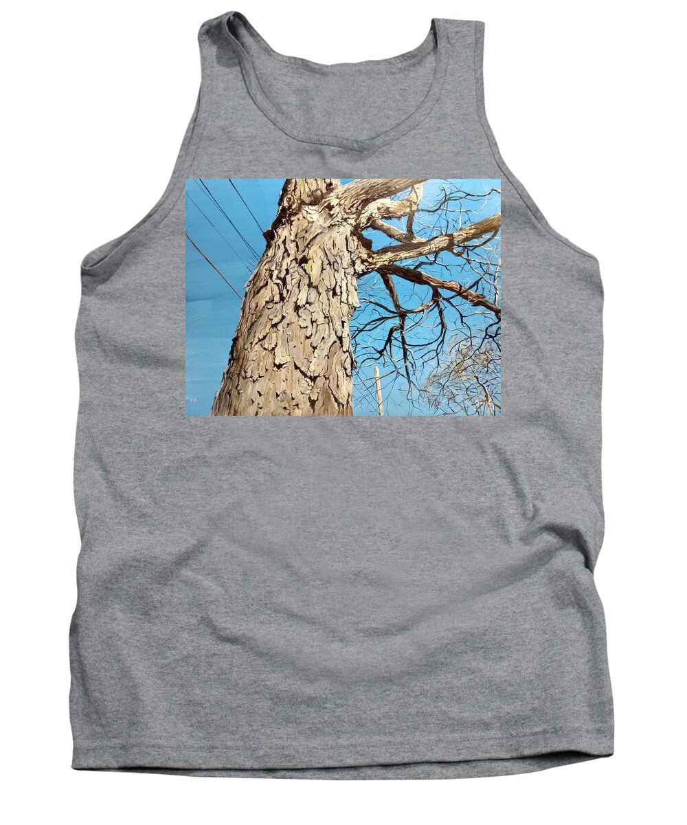 Tree Tank Top featuring the painting Witness by William Brody