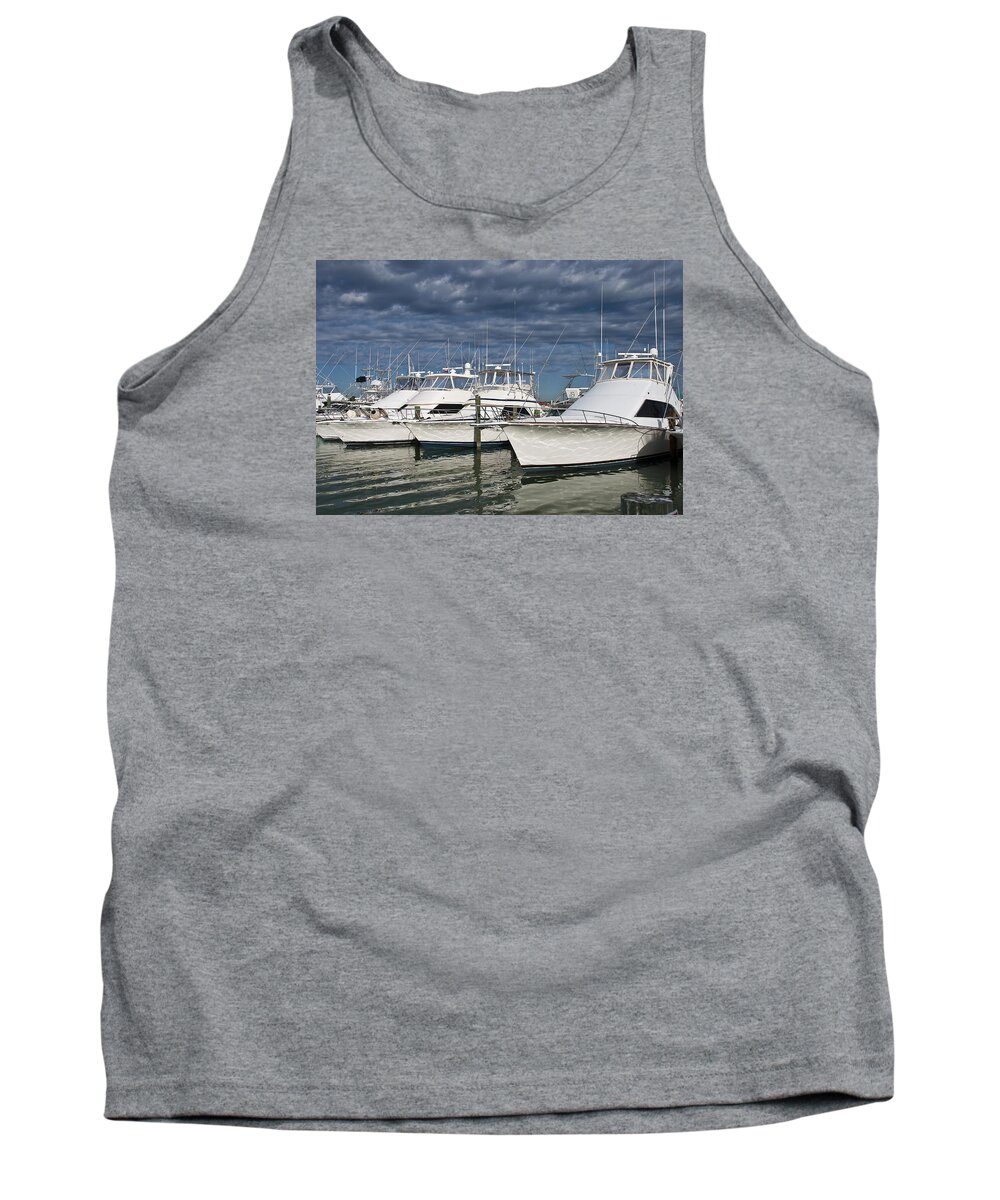 Yacht Tank Top featuring the photograph Yachts at the dock by Brian Kinney