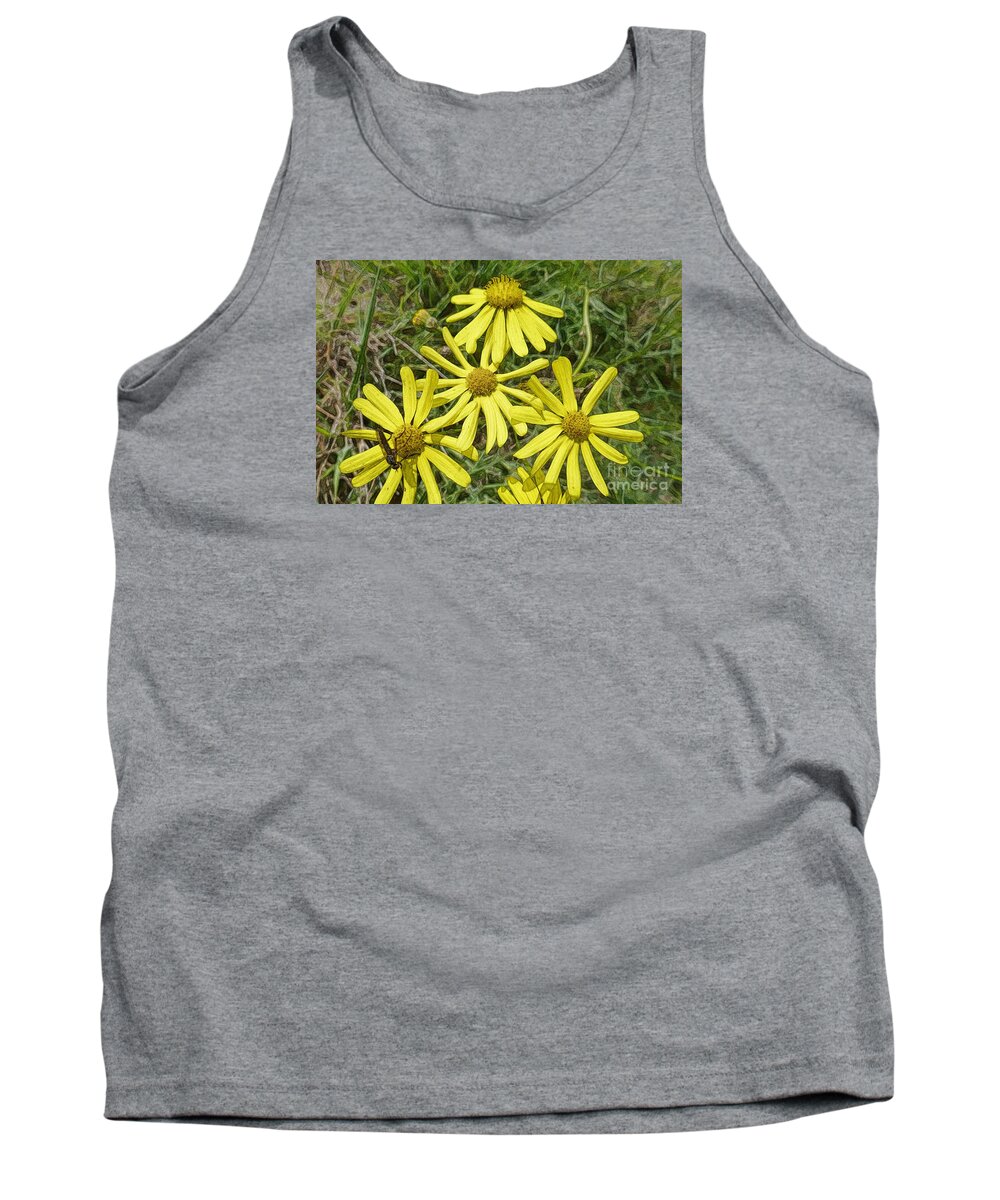 Beautiful Tank Top featuring the photograph Yellow Daisies 1 by Jean Bernard Roussilhe