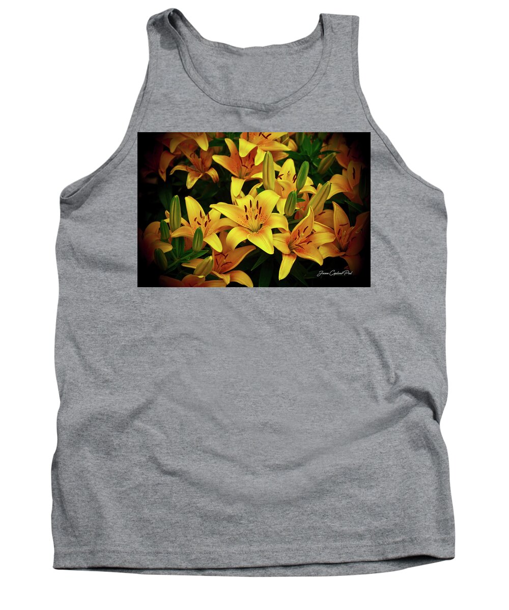 Yellow Lilies Photographs Tank Top featuring the photograph Yellow Lilies by Joann Copeland-Paul