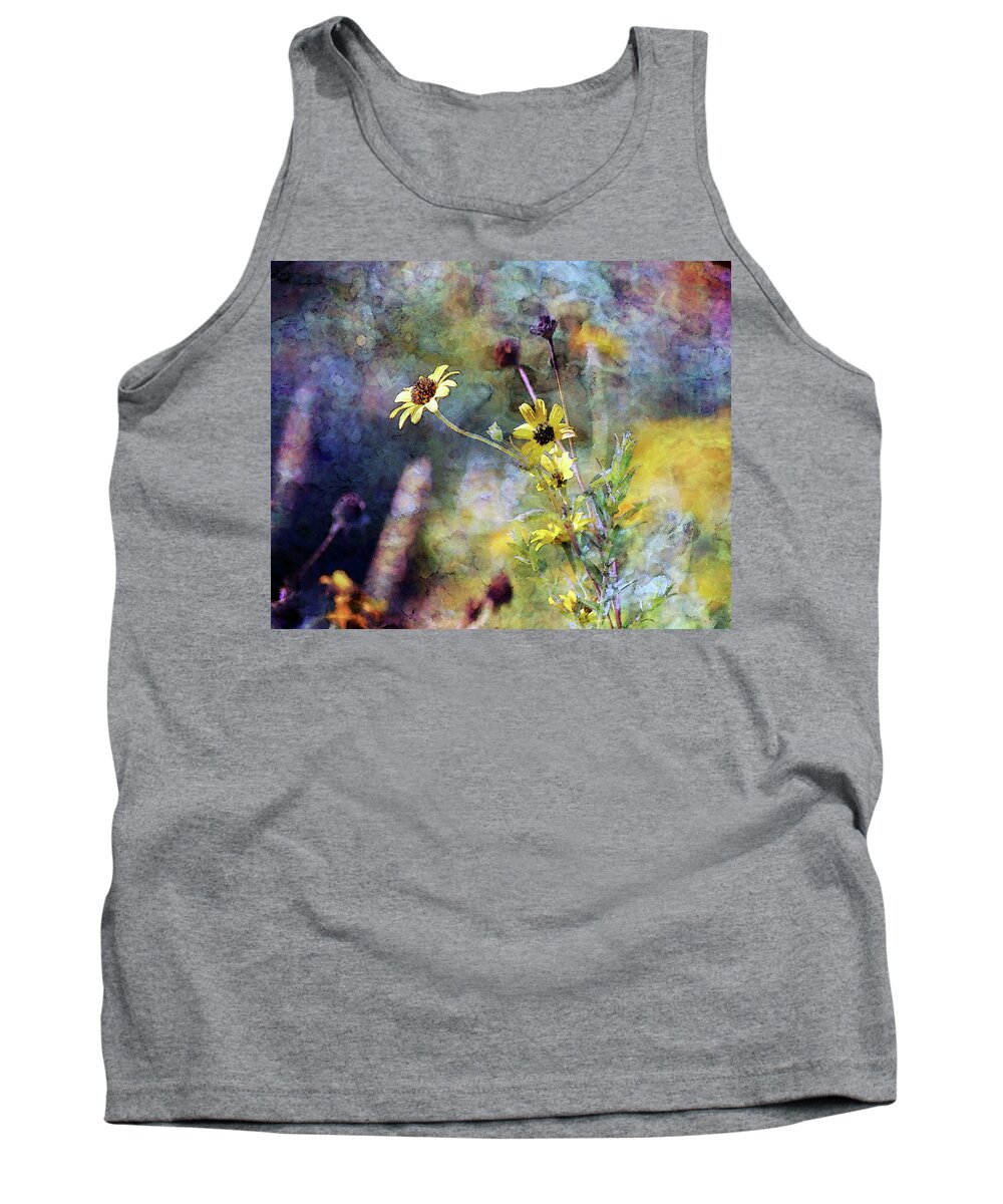 Yellow Tank Top featuring the photograph Yellow Wildflowers 3230 IDP_2 by Steven Ward